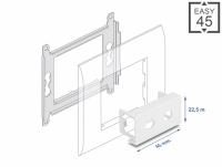 Delock Easy 45 Module Plate Round cut-out 2 x M8 Anti-twist, 45 x 22.5 mm white