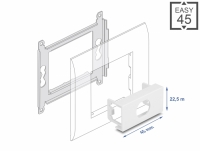 Delock Easy 45 Module Plate Round cut-out M15 Anti-twist, 45 x 22.5 mm white