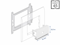 Delock Easy 45 Module Plate Round cut-out M6, 45 x 22.5 mm white