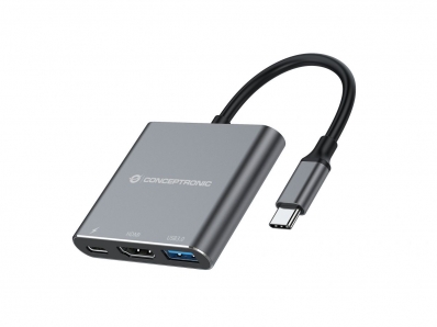 CONCEPTRONIC Dock USB-C ->HDMI,USB3.0,PD 0.25m