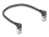 Delock RJ45 Network Cable Cat.6A S/FTP Slim 90° downwards / downwards angled 0.25 m black
