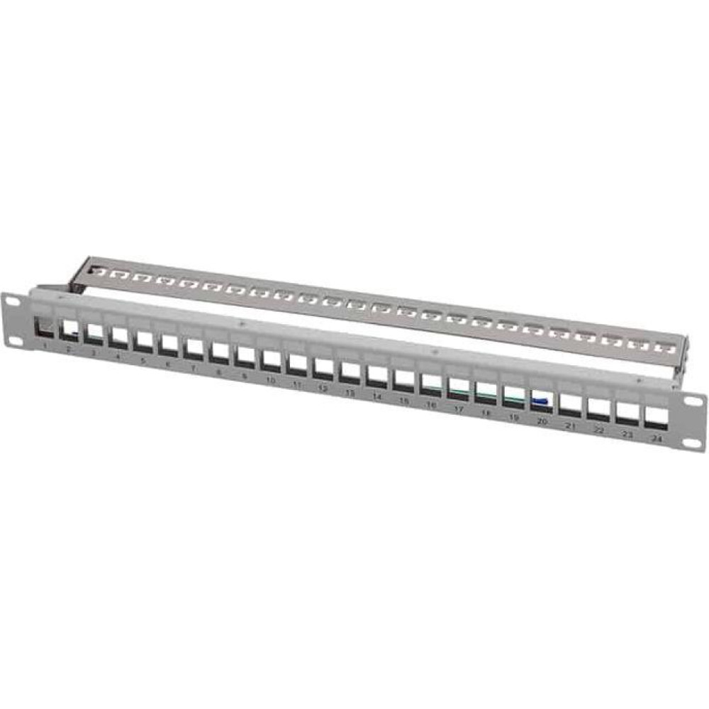 Logilink Keystone Patchpanel 19", 24 Module, leer, grau