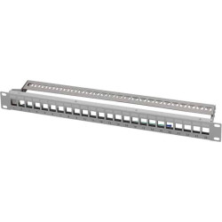 Logilink Keystone Patchpanel 19", 24 Module, leer, grau