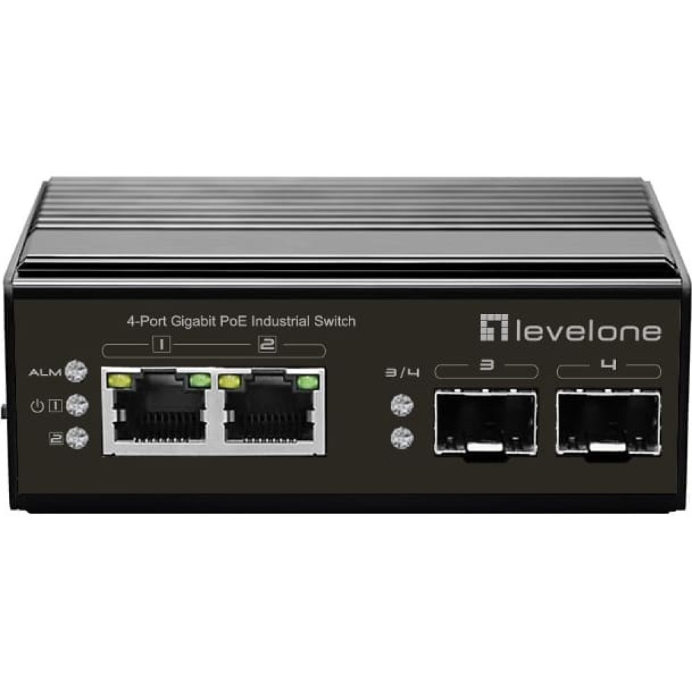 Level One LevelOne IGP-0432 tīkla pārslēgs Nepārvaldīts Gigabit Ethernet (10/100/1000) Power over Ethernet (PoE) Melns
