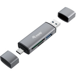 Equip 245460 karšu lasītājs USB 3.2 Gen 1 (3.1 Gen 1) Type-A/Type-C Pelēks