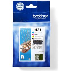 Brother LC421VALDR tintes kārtridžs 4 pcs Oriģināls Melns, Tirkīzzils, Fuksīns, Dzeltens