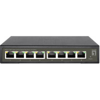 Level One LevelOne GES-2108P tīkla pārslēgs Vadīts L2 Gigabit Ethernet (10/100/1000) Power over Ethernet (PoE) Melns