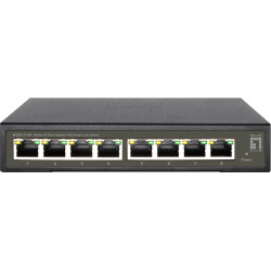 Level One LevelOne GES-2108P tīkla pārslēgs Vadīts L2 Gigabit Ethernet (10/100/1000) Power over Ethernet (PoE) Melns