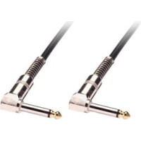 Mono Audio kabelis 6.3mm, M/M angled, melns, 10.0m, LINDY
