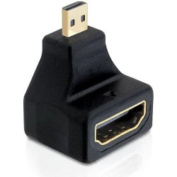 Delock Adapter High Speed HDMI with Ethernet - micro D male  A female angled