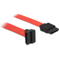 Delock SATA 3 Gb/s Cable straight to upwards angled 50 cm red