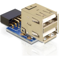 Delock USB pin header female  2 x USB 2.0 female - up