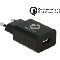 Navilock Charger 1 x USB type A with Qualcomm® Quick Charge™ 3.0 black