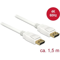 Delock Cable DisplayPort 1.2 male > DisplayPort male 4K 60 Hz 1.5 m