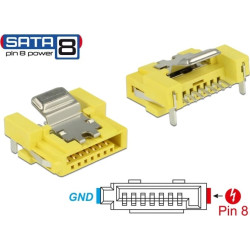 Delock Connector SATA 6 Gb/s receptacle 8 pin power
