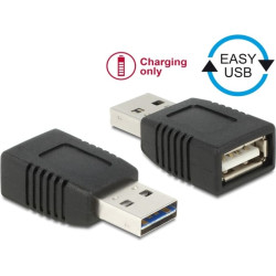 Delock Adapter EASY-USB 2.0-A male to USB 2.0-A female charging only