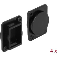 Delock D-Type cover black 4 pieces