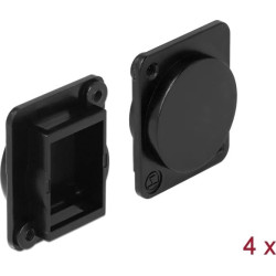 Delock D-Type cover black 4 pieces