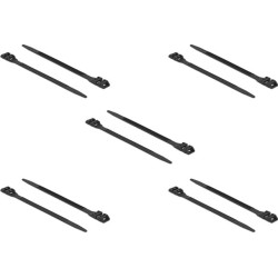 Delock Cable Tie with Double Locking L 190 x W 9 mm black 10 pieces