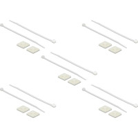 Delock Cable Tie Mount 25 x 25 mm with Cable Tie L 150 x W 3.6 mm white