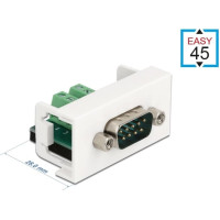 Delock Easy 45 Module D-Sub 9 pin male to 10 pin Terminal Block 22.5 x 45 mm
