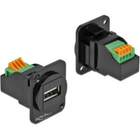 Delock D-Type Module USB 2.0 Type-A female to terminal block