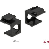 Delock Keystone cover black with 9.7 mm hole +Hex 4 pieces