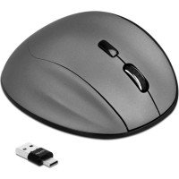 Ergonomiska optiskā 5pogu pele, USB A/C + Bluetooth, Delock