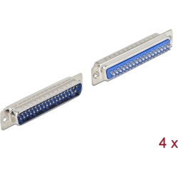 Delock D-Sub 37 pin male metal, solder version, 4 pieces