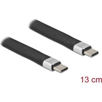 Delock USB 2.0 FPC Flat Ribbon Cable USB Type-C&trade; to USB Type-C&trade; 13 cm PD 5 A E-Marker
