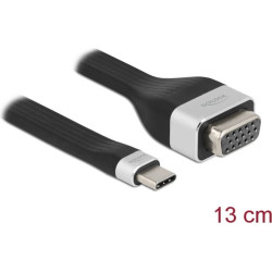 Delock FPC Flat Ribbon Cable USB Type-C™ to VGA (DP Alt Mode) 13 cm
