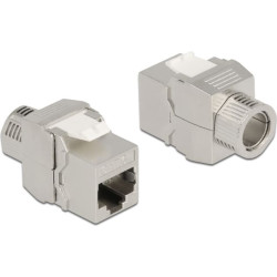 Delock Keystone Module RJ45 jack to LSA Cat.6A toolfree shielded