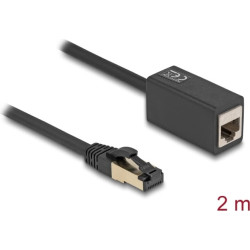 Delock Network Extension Cable RJ45 plug to RJ45 jack Cat.8.1 S/FTP 2 m black