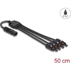 Delock DL4 Solar Splitter Cable 1 x male to 4 x female 50 cm black