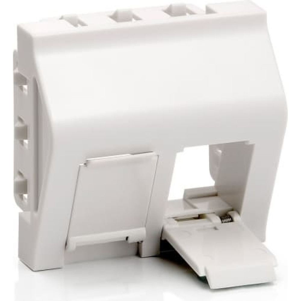 Equip Unterputzdose Einsatz French 2 Keystone  45x45 RAL9010 Polybeutel