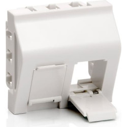 Equip Unterputzdose Einsatz French 2 Keystone  45x45 RAL9010 Polybeutel