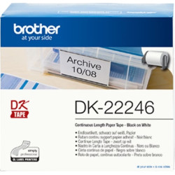 Brother DK-22246 marķēšanas lenta Melns uz balta