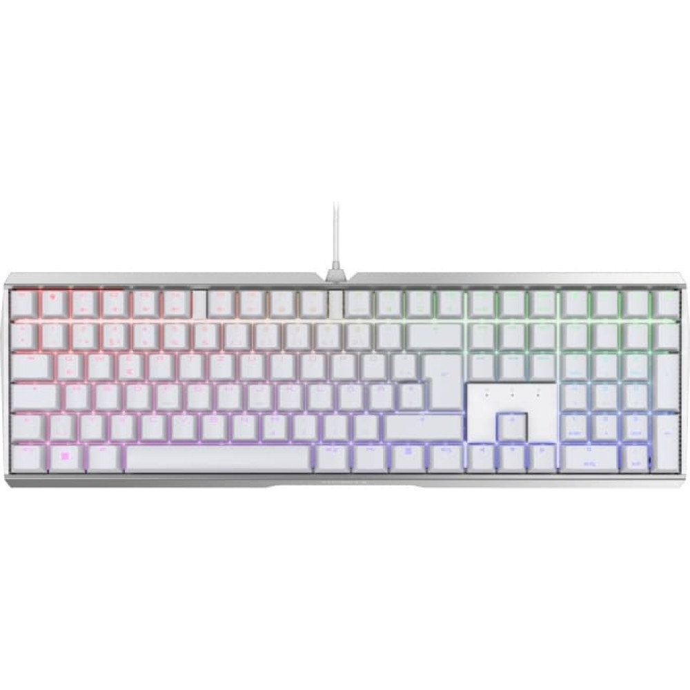 Cherry TAS MX 3.0S RGB Corded DE-Layout weiß MX SILENT RED