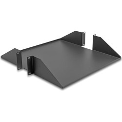 Delock 19″ Shelf double-sided up to 46 kg from 500 mm depth 2U dark grey