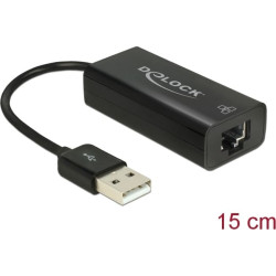 Delock USB 2.0 Type-A Network Adapter 10/100 Mbps LAN 1 x RJ45
