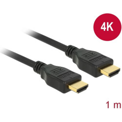 Delock Cable High Speed HDMI with Ethernet HDMI A male > HDMI A male 3D 4K 1 m