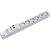 Bachmann 19" socket strip 6x earthing contact 1x circuit breaker, 2 m
