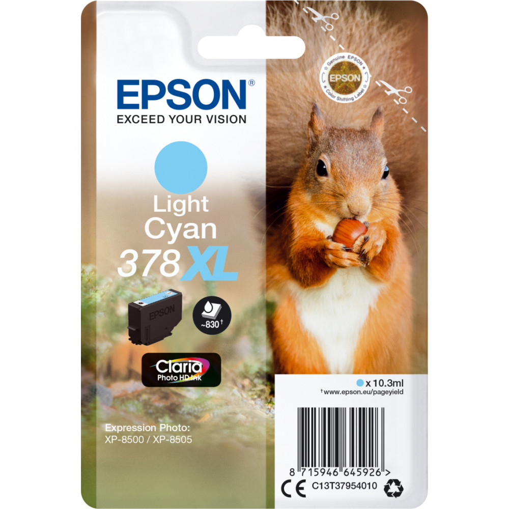 Epson Singlepack Light Cyan 378XL Claria Photo HD Ink