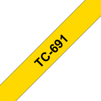 Brother TC-691 marķēšanas lenta Melns uz dzeltena