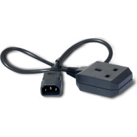 APC C14/BS1363 0.6m Melns 0,6 m C14 uzmava