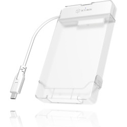 Icy Box IB-AC703-C HDD/SSD korpuss Caurspīdīgs, Balts 2.5"