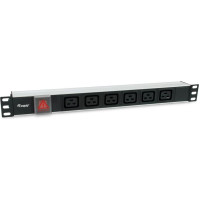 Equip 333319 energosadales vienība, PDU 6 Maiņstrāvas izvade (-s) 1U Melns