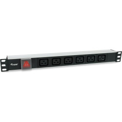 Equip 333319 energosadales vienība, PDU 6 Maiņstrāvas izvade (-s) 1U Melns