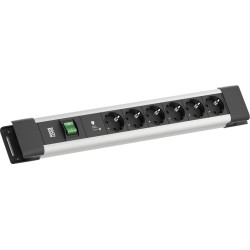 Bachmann CONNECTUS 6xCEE7/3, 1xSPD-Plus 1xSchalter 2,0m CEE7/7 Grau