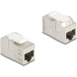 Delock Keystone Module coupler RJ45 jack to RJ45 jack Cat.6A shielded
